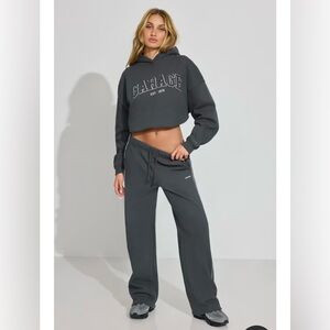 Garage, sweat suit, gray , top S/M & bottom (medium)